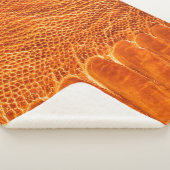 ダチョウの革のテクスチャ シェルパブランケット (3/4)