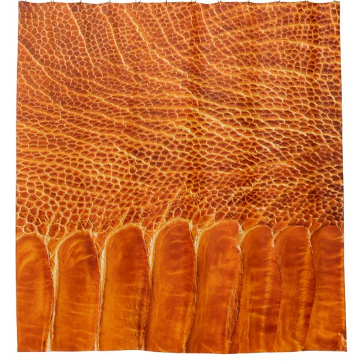 ダチョウの革のテクスチャ シャワーカーテン (正面)