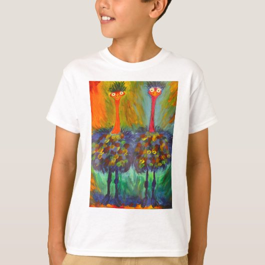 ダチョウのTシャツ Tシャツ (正面)