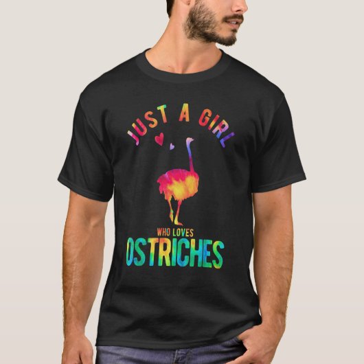 ダチョウを愛する女の子 Tシャツ (正面)