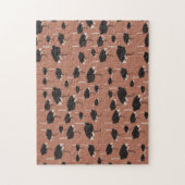 ダチョウイラストレーション模様 ジグソーパズル (縦)