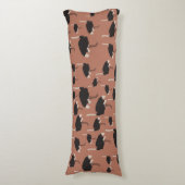 ダチョウイラストレーション模様 ボディピロー (正面縦)