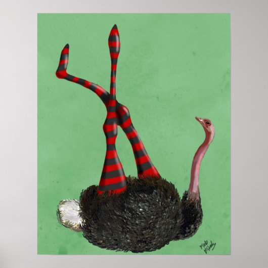 ダチョウストライプのレギンス ポスター (正面)