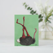 ダチョウストライプのレギンス ポストカード (スタンド正面)