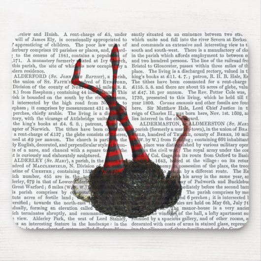 ダチョウストライプのレギンス マウスパッド (正面)