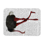 ダチョウストライプのレギンス マグネット (横)