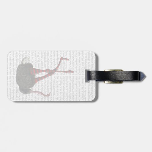 ダチョウストライプのレギンス ラゲッジタグ (裏面横)
