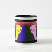 ダチョウポップ・アートのアート マグカップ (中央)