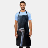 ダチョウポートレート エプロン (着用した状態)