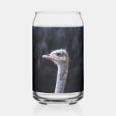 ダチョウポートレート ガラス缶 (裏面)