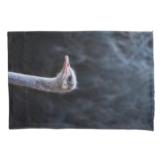 ダチョウポートレート 枕カバー (正面)