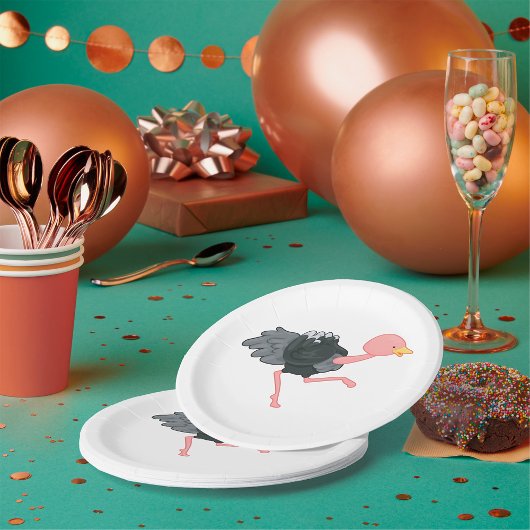 ダチョウランニング ペーパープレート