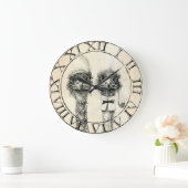 ダチョウ夫妻 ラージ壁時計 (ホーム)