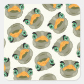 ダチョウ模様 スクエアシール (正面)