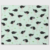 ダチョウ模様 ラッピングペーパー (フラット)