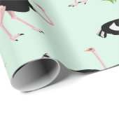 ダチョウ模様 ラッピングペーパー (ロールコーナー)