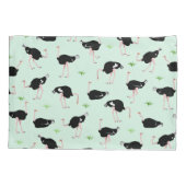 ダチョウ模様 枕カバー (裏面)