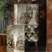 ダチョウ白エテリアアートデコ装飾フローラ 薄葉紙