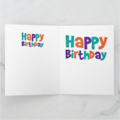 ダチョウ誕生日カード カード (内部)