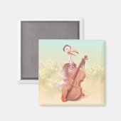 ダチョウ遊のチェロ マグネット (正面/裏面)