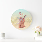 ダチョウ遊のチェロ ラージ壁時計 (ホーム)