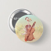 ダチョウ遊のチェロ 缶バッジ (正面&裏面)