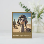 「ダチョウ飛行士」 ポストカード (スタンド正面)