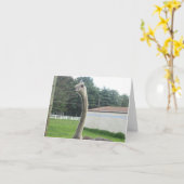 ダチョウ カード (黄色い花)