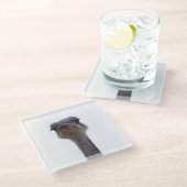 ダチョウ ガラスコースター (アングル)