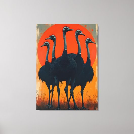 ダチョウ キャンバスプリント (正面)
