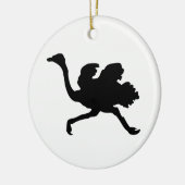 ダチョウ・シルエット セラミックオーナメント (左)