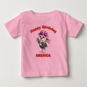 ダチョウ (4p) 愛国 キッズTシャツ ベビーTシャツ