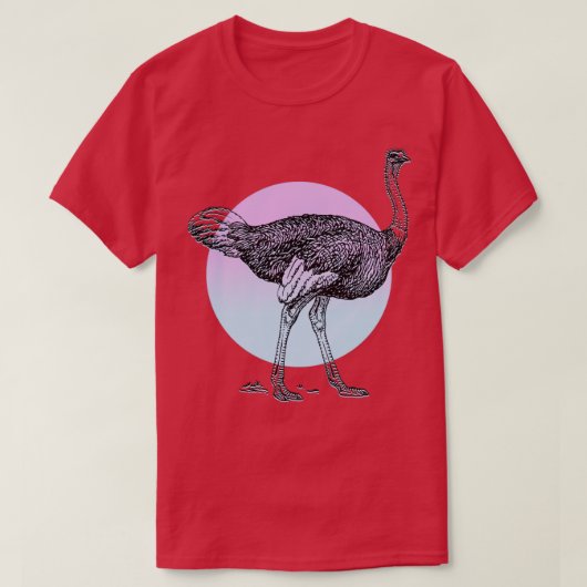 ダチョウ Tシャツ (デザイン正面)