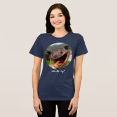 ダチョウWhat's Up Circle文字 トライブレンドＴシャツ (正面全面)