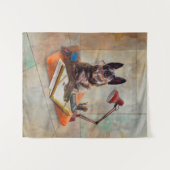 ダチ頭が切れるー犬 タペストリー (正面(横))