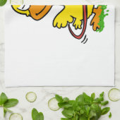 ダッおもしろいクフラ|背景色の選択 キッチンタオル (折り畳み)