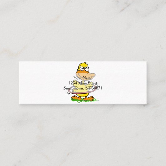 ダッおもしろいクフラ|背景色の選択 スキニー名刺 (正面)