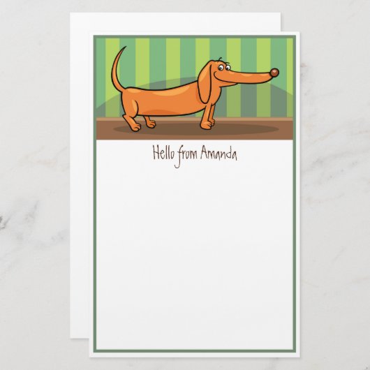 ダッおもしろいシュント文房具 便箋 (正面/裏面)