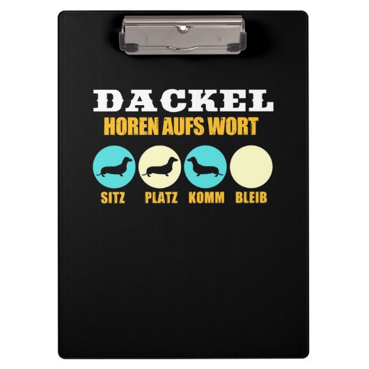 ダッおもしろいシュント犬との生活 クリップボード (正面)