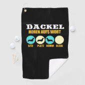 ダッおもしろいシュント犬との生活 ゴルフタオル (インサイチュ)