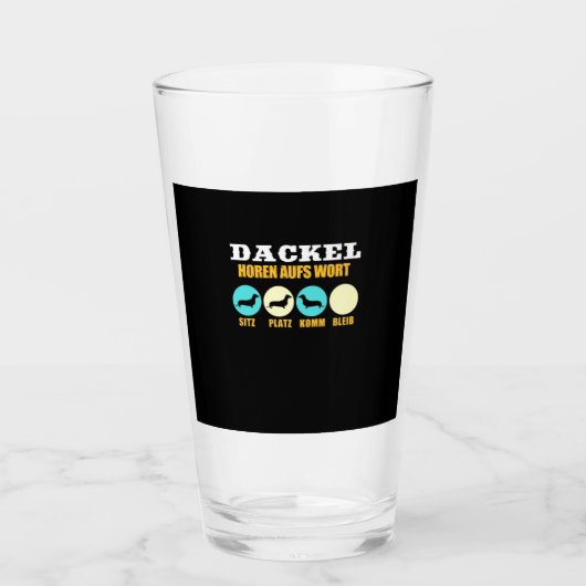 ダッおもしろいシュント犬との生活 タンブラーグラス (正面)