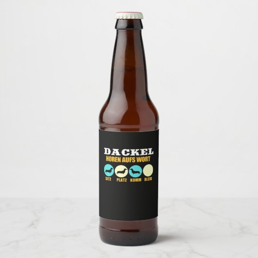 ダッおもしろいシュント犬との生活 ビールラベル (正面)