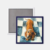 ダッおもしろいシュント犬の磁石 マグネット (正面/裏面)