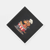 ダッおもしろいシュント犬ホットドッグサンドイッチウインナソーセージソーセージ スタンダードランチョンナプキン (角)