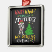 ダッおもしろいシュント犬 メタルオーナメント (左)