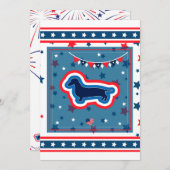 ダッおもしろいシュント花火7月4日BBQパーティー 招待状 (正面/裏面)