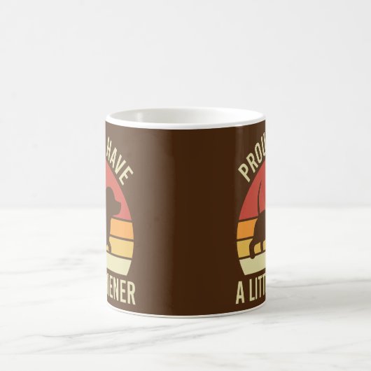 ダッおもしろいシュント誇りを持ったママは少しウィナーを持つ コーヒーマグカップ (中央)