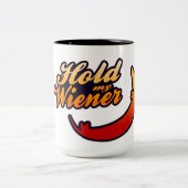 ダッおもしろいシュント「私のウィナーを保持」 ツートーンマグカップ (中央)