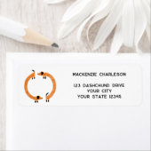 ダッおもしろいシュンドウィナードッグ差出人住所 ラベル (インサイチュ)