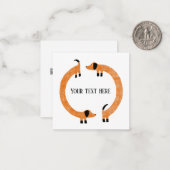 ダッおもしろいシュンドソーセージドグカスタムッド文字 ノートカード (正面/裏面インサイチュ)